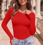 Women's Fitted Thermal Layering Shirt Long Sleeve with Thumb Holes