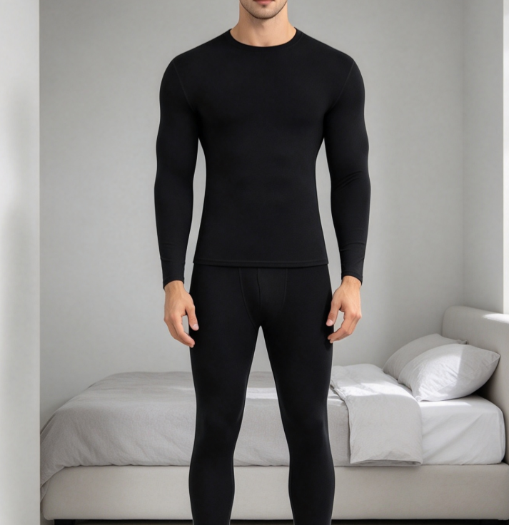44 Men's Fleece Lined Thermal Underwear Set Long Johns Base Layer - Image 1