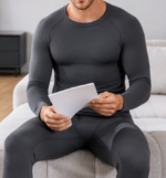Men's Fleece Lined Thermal Underwear Set for Cold Weather Activities