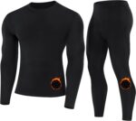 Men's Fleece Lined Thermal Underwear Set Long Johns Base Layer - Image 2