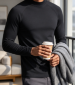 Men's Mock Neck Thermal Shirt Long Sleeve Base Layer Top